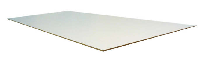 Panneau de bois medium prédécoupé 120x40x0,3cm blanc