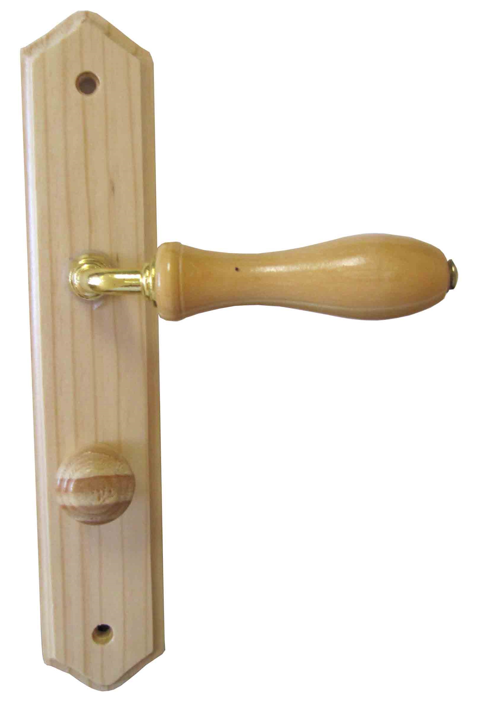 Poignée de porte à verrou pin vernis entraxe 195mm - 1ER