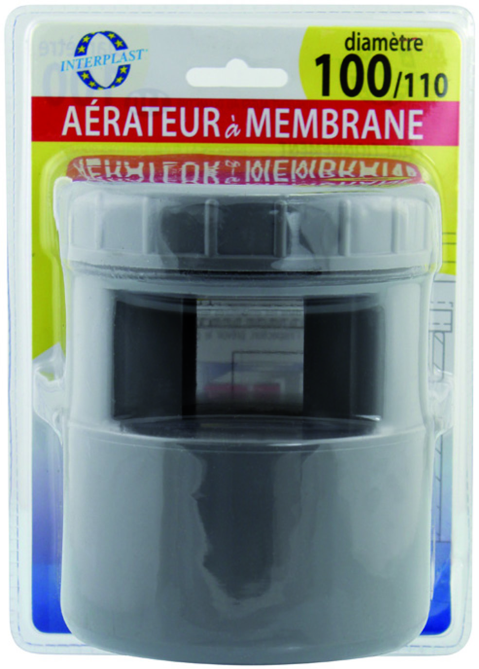 Aérateur à membrane pvc ø 100 110 ss blister - INTERPLAST