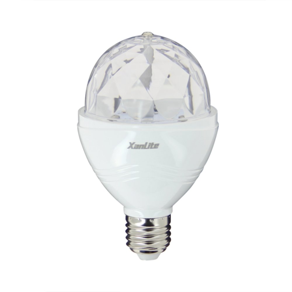 Ampoule Disco led SMD blanc E27 3W Couleurs RVB - XANLITE