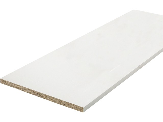 Tablette blanche mélaminée 200 x 40 x 16 mm - ACTIBOIS